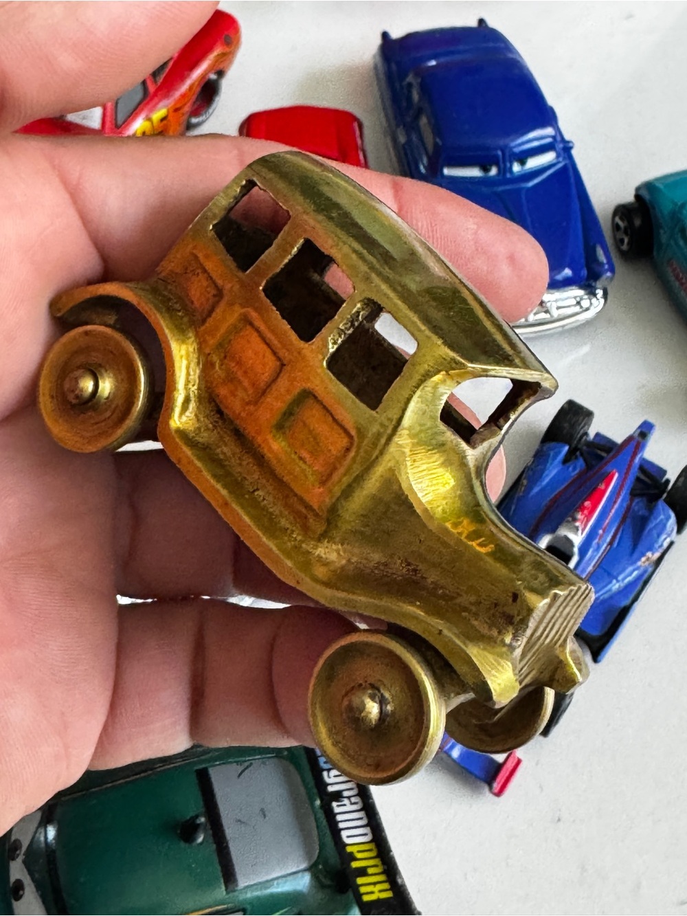 Small Size Antique Home Decorative Showpiece Gift Vintage Brass Car For Gift